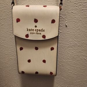 Kate Spade Red and White Crossbody Bag with Elegant Design